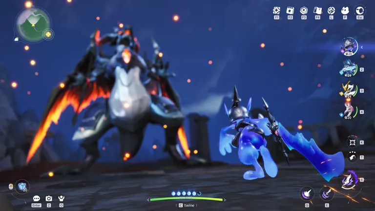 Aniimo official screenshot — choosing your first partner creature in the overworld